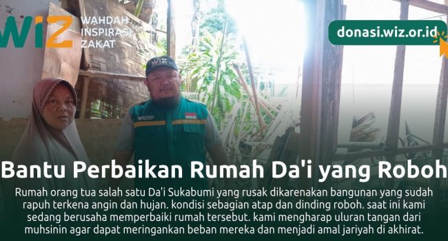 Bantu Perbaikan Rumah Guru Ngaji Yang Roboh