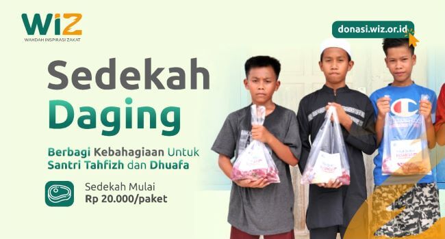 Sedekah Daging; Berbagi Kebahagiaan Bersama Santri dan Dhuafa