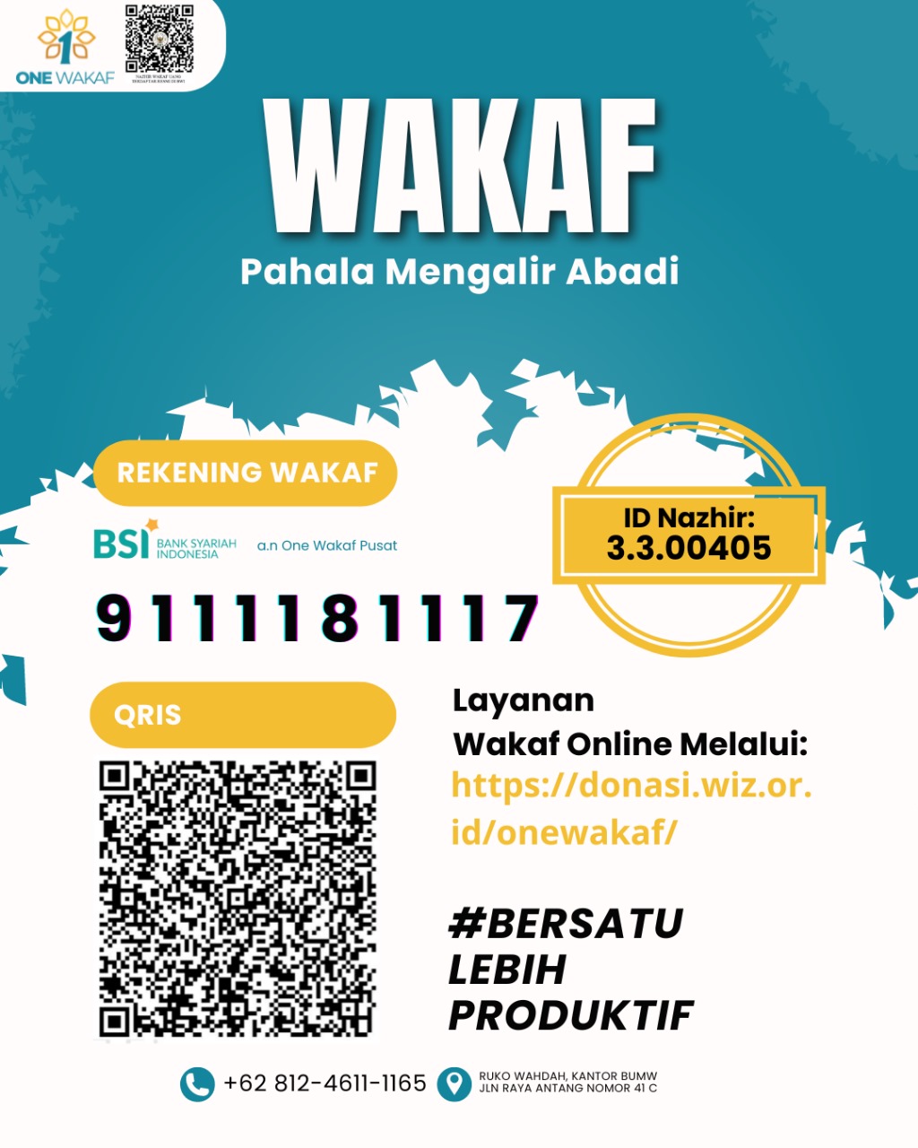 Abadikan harta melalui program Wakaf Uang