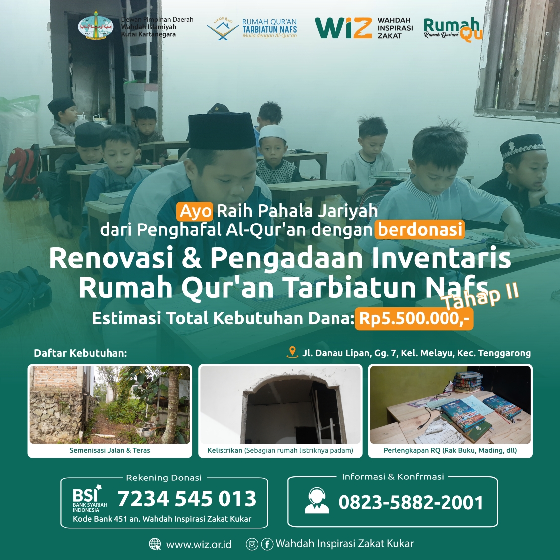 Renovasi & Pengadaan Inventaris Rumah Qur’an Tarbiatun Nafs 