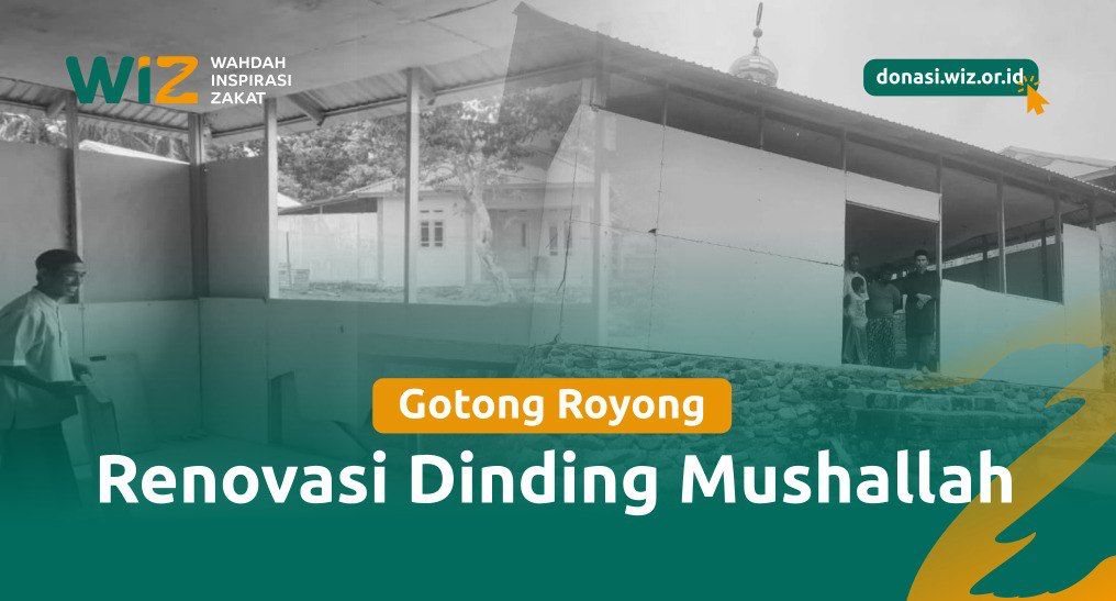 GOTONG ROYONG RENOVASI DINDING MUSHALLAH SINDUE DONGGALA.