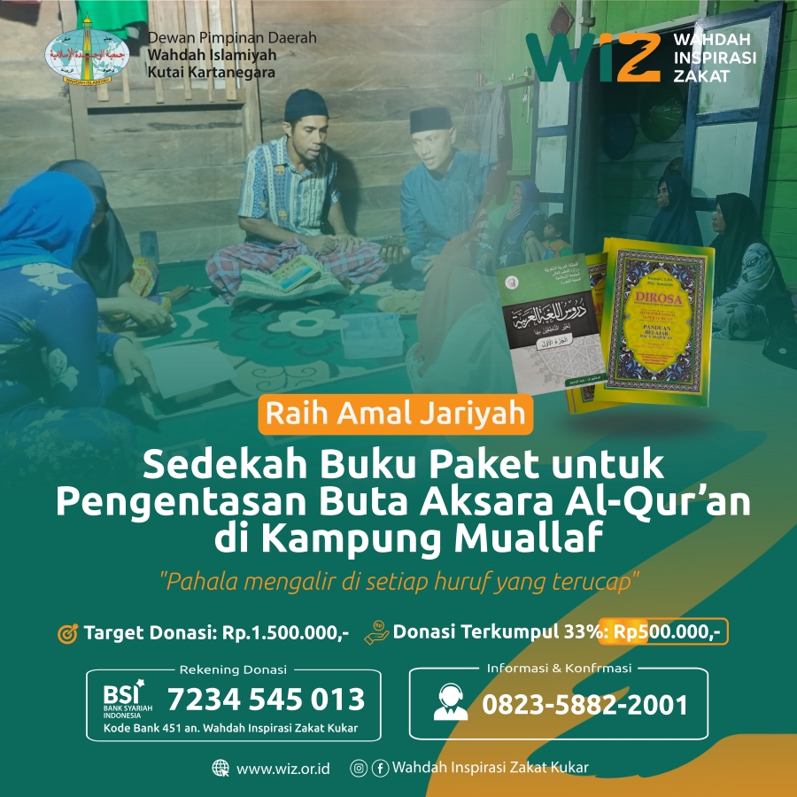 Raih Amal Jariyah, Sedekah Buku Paket Untuk Pengentasan Buta Aksara Al-Quran di Kampung Muallaf