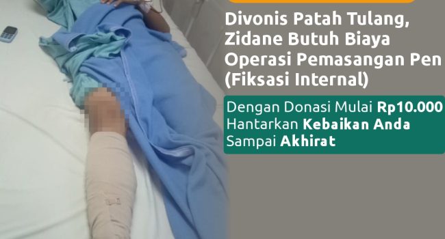 Bantu Operasi Pemasangan Pen Kaki Zidane, Yang Tertimpa Tembok Sekolah